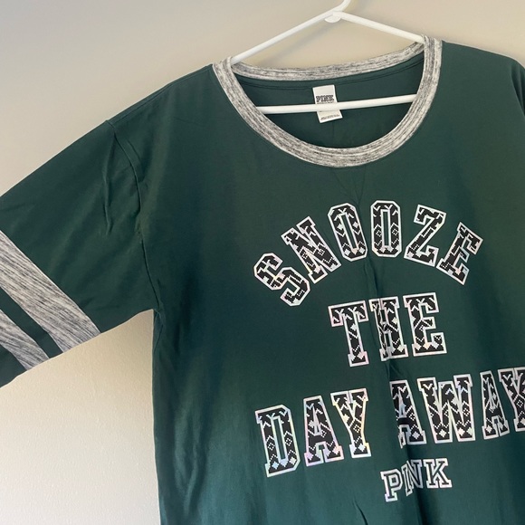 NWOT PINK Victoria’s Secret Sleepshirt, Green - Picture 4 of 7